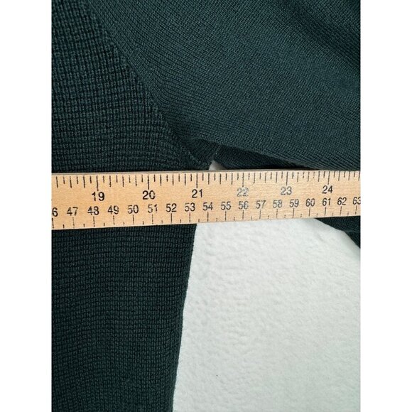 Banana Republic Merino Wool blend button front sweater hunter green sz L - Picture 4 of 7